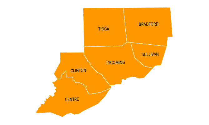 PA Vision Services Map PA Vision Services Map